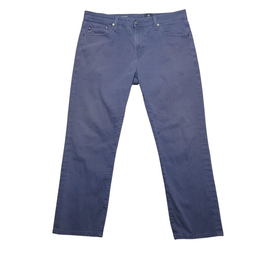 AG Adriano Goldschmied Everett Jeans Mens 36x32 Blue Slim Straight Stretch Denim